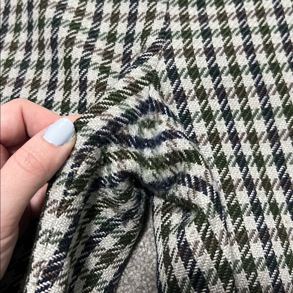 Boss Hugo Boss Virgin Wool High Waisted Dress Pants Trousers Plaid Size 4 - Picture 8 of 12